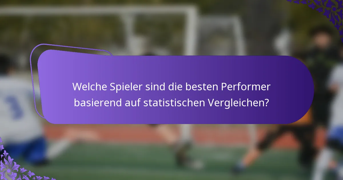 Welche Spieler sind die besten Performer basierend auf statistischen Vergleichen?